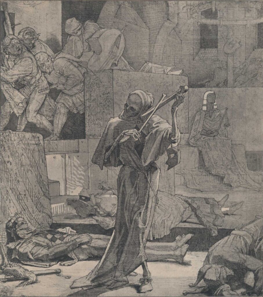 Der Tod als Erwürger (1851) - Alfred Rethel